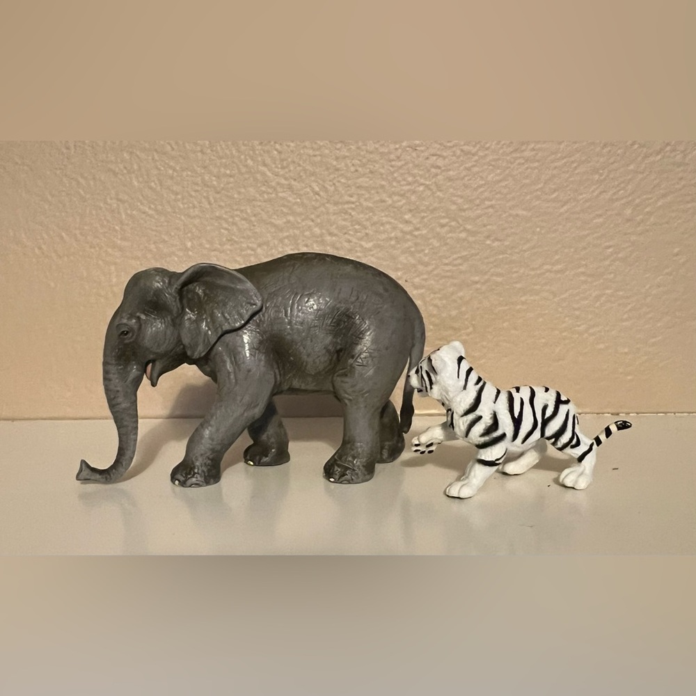 2007 Blip Toy Elephant and 1996 Tiger Cub